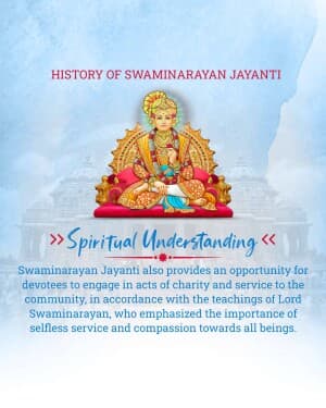 History of Swaminarayan Jayanti event poster