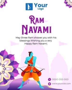 Ram Navami Wishes marketing flyer