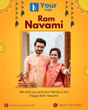 Ram Navami Wishes Instagram Post template