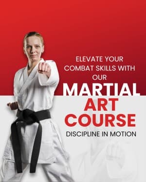 Martial Arts Academies promotional template