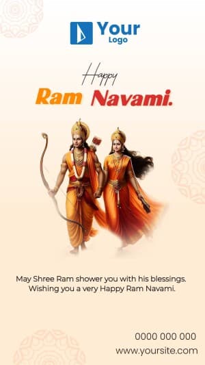 Ram Navami Wishes Instagram banner