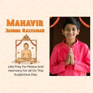 Mahavir Janma Kalyanak Wishes Instagram flyer