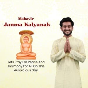 Mahavir Janma Kalyanak Wishes advertisement template