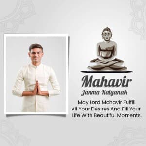 Mahavir Janma Kalyanak Wishes greeting image