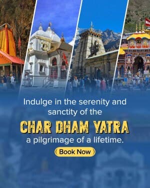 Char Dham Yatra promotional template