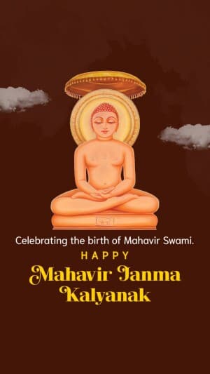 Insta story - Mahavir Janma Kalyanak illustration