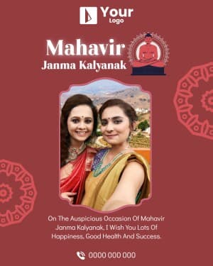 Mahavir Janma Kalyanak Wishes poster