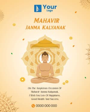 Mahavir Janma Kalyanak Wishes Instagram banner