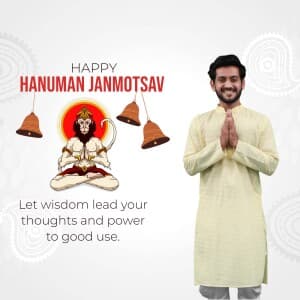 Hanuman Janmotsav Wishes ad template