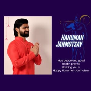 Hanuman Janmotsav Wishes Instagram flyer