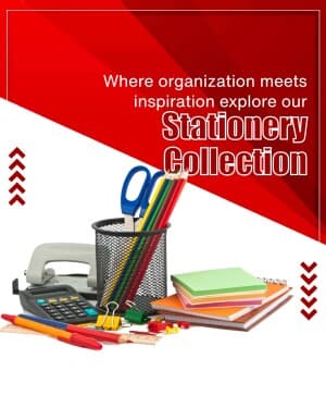 Stationary promotional poster