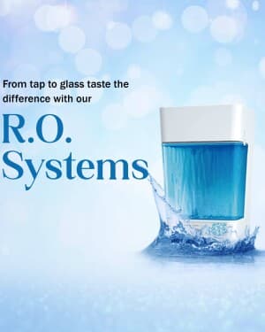 R.O. Water & Softener marketing post