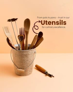 Utensil marketing poster