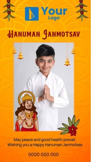 Hanuman Janmotsav Wishes Social Media poster