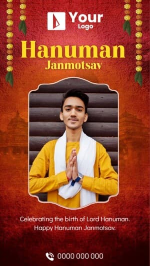 Hanuman Janmotsav Wishes creative template