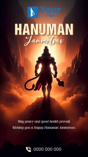 Hanuman Janmotsav Wishes whatsapp status template