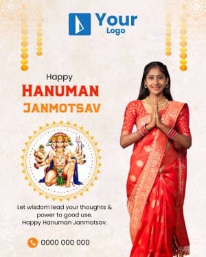 Hanuman Janmotsav Wishes Social Media template