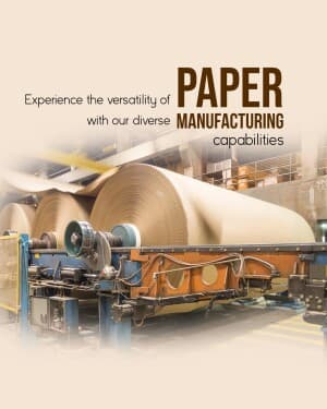 Paper Manufacturing marketing poster