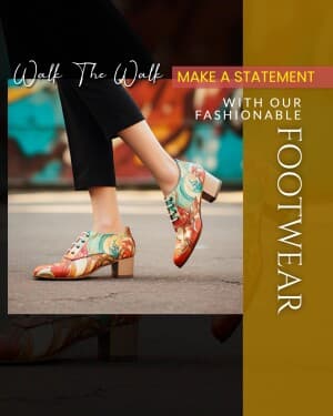 Footwear marketing poster