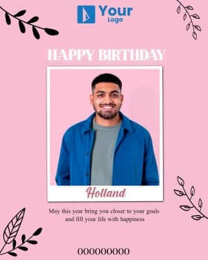 Birthday Wishes (Edited) Social Media template