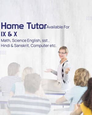 Home Tuition promotional poster