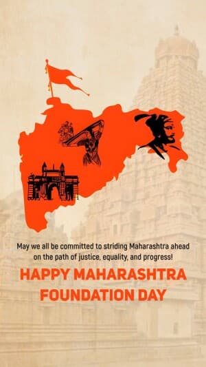 Insta Story - Maharashtra Foundation Day illustration