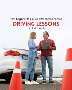 Driving school marketing poster