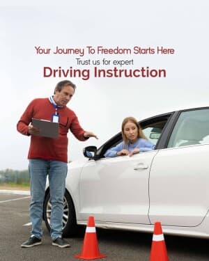 Driving school instagram post