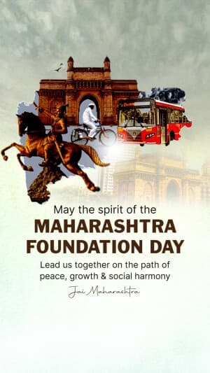 Insta Story - Maharashtra Foundation Day flyer