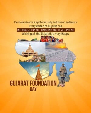 Gujarat Foundation  Day graphic