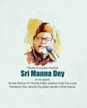 Manna Dey Jayanti video