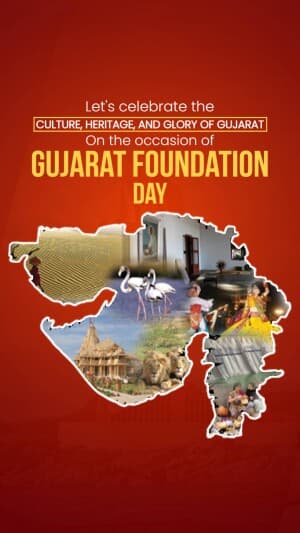 Insta Story - Gujarat Foundation Day event poster