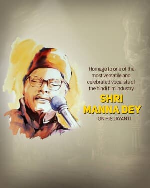 Manna Dey Jayanti graphic