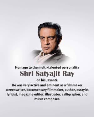 Satyajit Ray Jayanti banner
