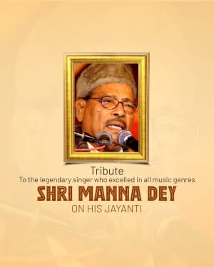 Manna Dey Jayanti banner