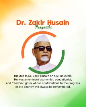 Zakir Husain Punyatithi flyer