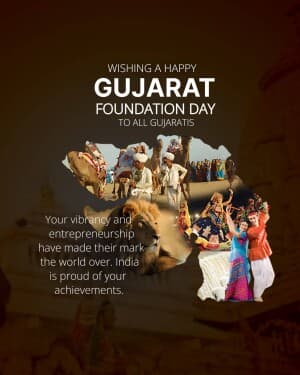 Gujarat Foundation  Day flyer