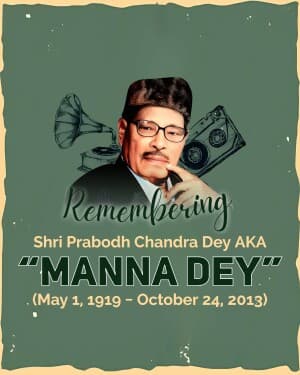 Manna Dey Jayanti poster