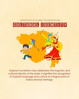 Importance of Gujarat Foundation Day illustration