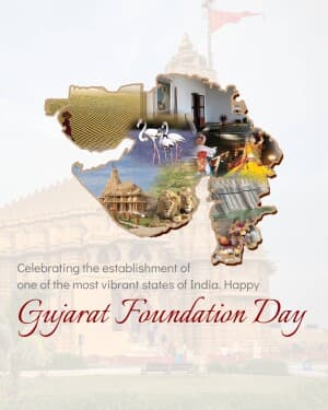 Gujarat Foundation  Day banner