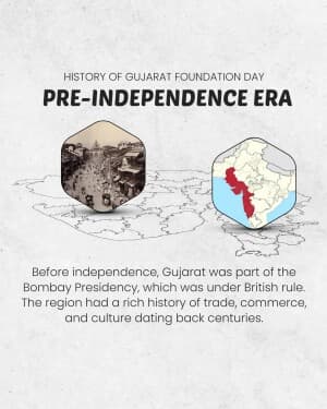 History - Gujarat Foundation Day illustration