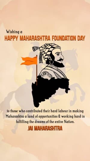 Insta Story - Maharashtra Foundation Day post