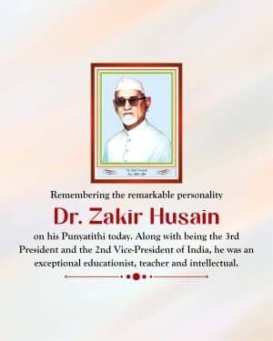 Zakir Husain Punyatithi banner