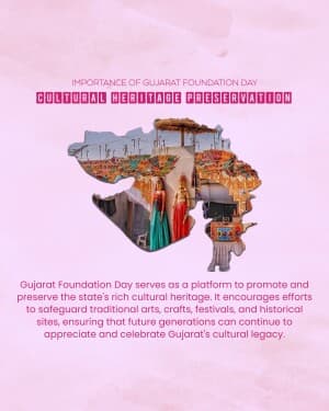 Importance of Gujarat Foundation Day event poster
