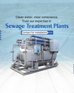 Water & waste water treatment promotional template