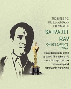 Satyajit Ray Jayanti event poster