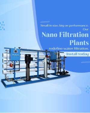 Water & waste water treatment promotional poster