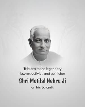 Motilal Nehru Jayanti graphic