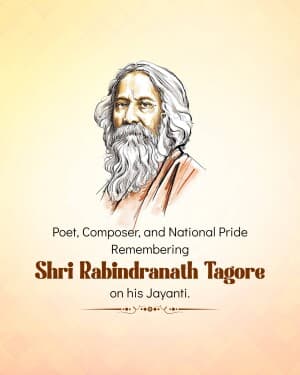 Rabindranath Tagore Jayanti graphic