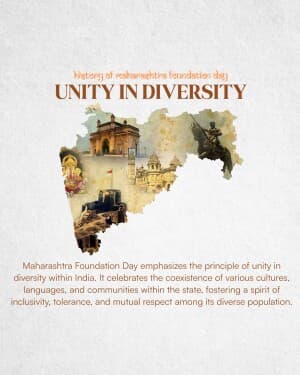 History - Maharashtra Foundation Day flyer